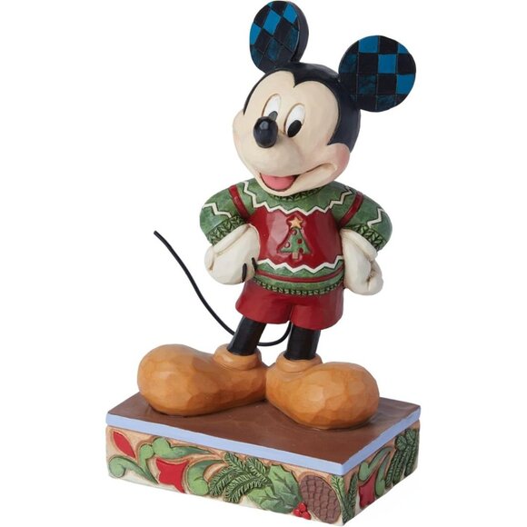 Disney Tradition Collection Jim Shore Mickey Mouse in Christmas Sweater Figurine - Picture 3 of 5